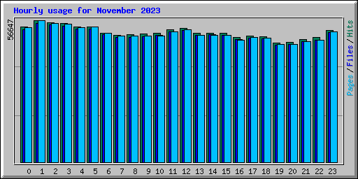 Hourly usage for November 2023