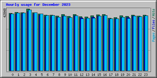 Hourly usage for December 2023