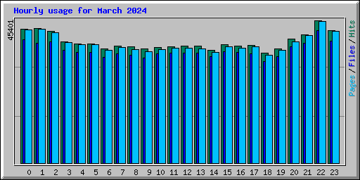 Hourly usage for March 2024