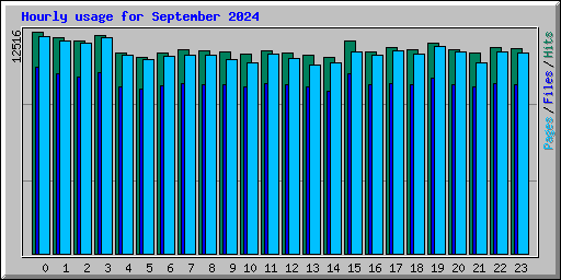 Hourly usage for September 2024